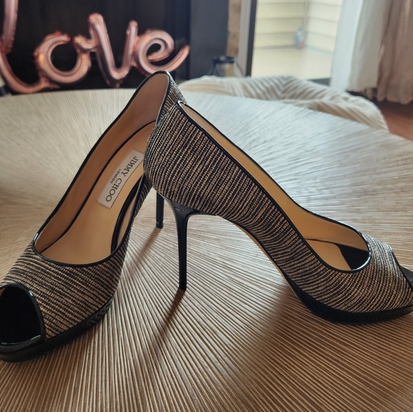 Jimmy Choo Open Toe Pump Heel - Picture 4 of 6